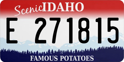 ID license plate E271815