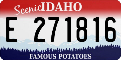 ID license plate E271816