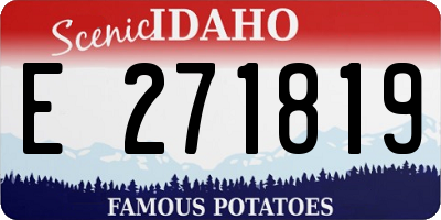 ID license plate E271819