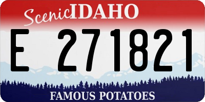 ID license plate E271821