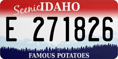 ID license plate E271826