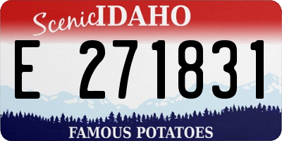 ID license plate E271831