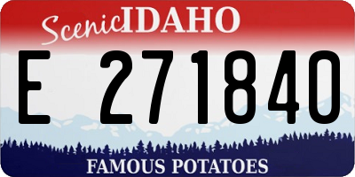 ID license plate E271840