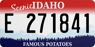 ID license plate E271841