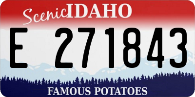ID license plate E271843