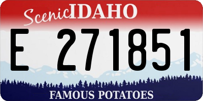 ID license plate E271851