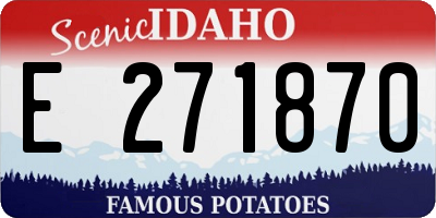 ID license plate E271870