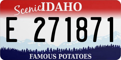 ID license plate E271871