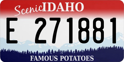 ID license plate E271881