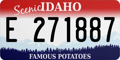 ID license plate E271887