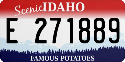 ID license plate E271889
