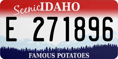 ID license plate E271896