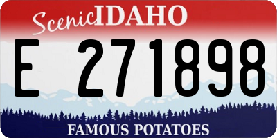 ID license plate E271898