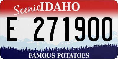 ID license plate E271900