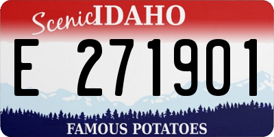 ID license plate E271901