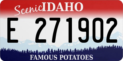 ID license plate E271902