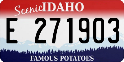 ID license plate E271903