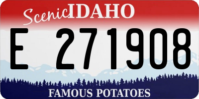 ID license plate E271908