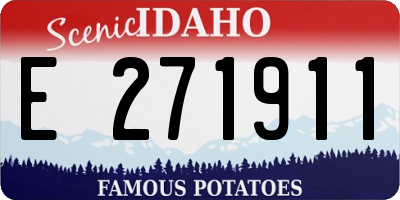 ID license plate E271911