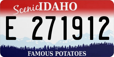 ID license plate E271912