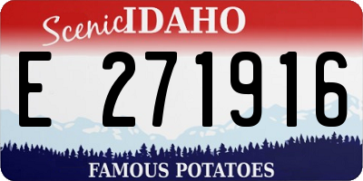 ID license plate E271916