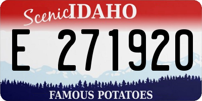 ID license plate E271920