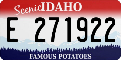 ID license plate E271922