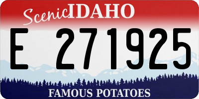 ID license plate E271925