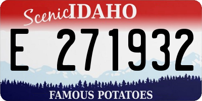 ID license plate E271932