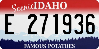 ID license plate E271936