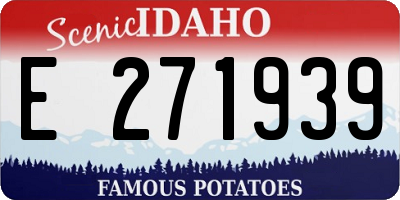 ID license plate E271939