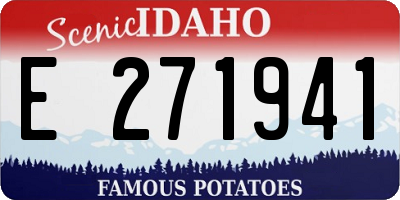 ID license plate E271941