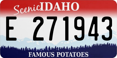 ID license plate E271943