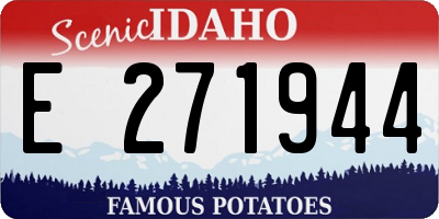ID license plate E271944