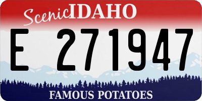 ID license plate E271947