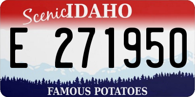 ID license plate E271950