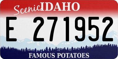 ID license plate E271952