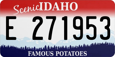 ID license plate E271953