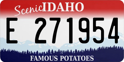 ID license plate E271954