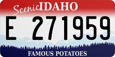 ID license plate E271959