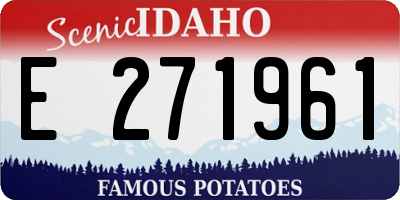 ID license plate E271961