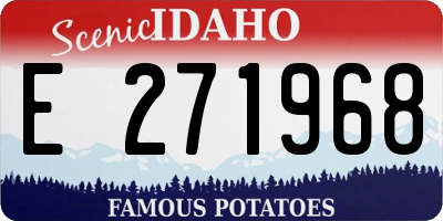 ID license plate E271968