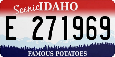 ID license plate E271969