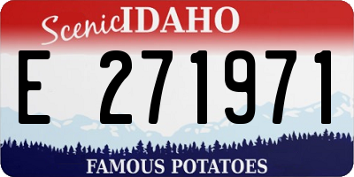 ID license plate E271971