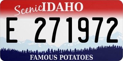 ID license plate E271972