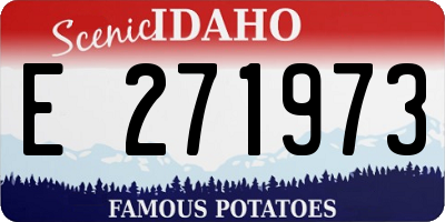 ID license plate E271973