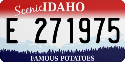 ID license plate E271975