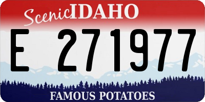 ID license plate E271977
