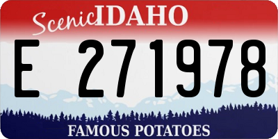 ID license plate E271978