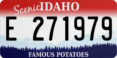 ID license plate E271979